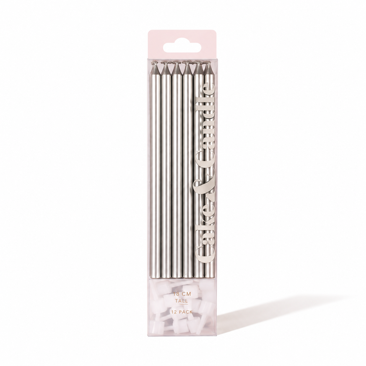 Brooki silver cake candles, retail pack